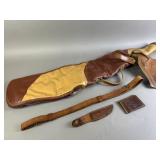 Leather Knife Sheath , Holster, Gun Strap & More