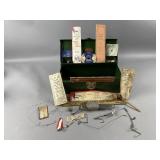 Vintage Green Rustic Master Tackle Box & More