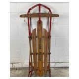 Vtg Hudson Racer Wooden Snow Sled