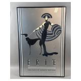 Framed Erte Symphony in Black Silver Foil Poster