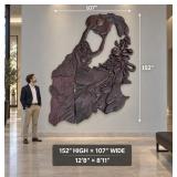 Large Historic Carved Wood Mermaid Wall Sculpture