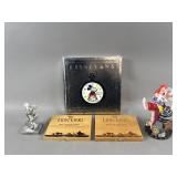 Disneyana Figurines, Pin Sets & Hard Cover Book