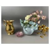 Gold Electroplated Metal Pitcher and More
