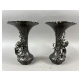 Pair of Antique Bronze Vases