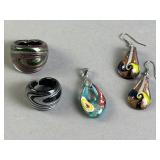 Exquisite Signed Italian Murano Pendant & More