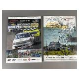 2 Signed NASCAR Souvenir Programs
