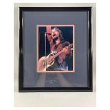 Framed/Signed Photo of Singer Bob Seger