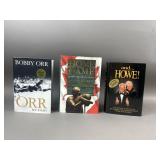 Signed Bobby Orr, Gordie Howe & Ken Dryden Books