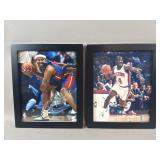 Joe Dumars & Rasheed Wallace Framed/Signed Photos