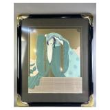 1988 Signed Art Devo Serigraph "Flora" By L. Shao