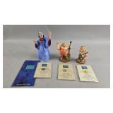 Fairy Godmother, Doc  and Sneezy Figurines
