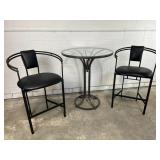 Retro Cafe/Pub Style Table & Two Chairs