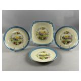 Noritake Japan Hand-painted Bird Scene Plates