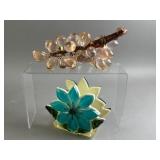 MCM Lucite Napkin Holder & Bundled Grapes