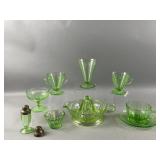 Vintage Uranium Glass Juice & More