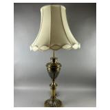 Stiffel Brass & Enamel Ornate Table Lamp