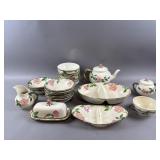 Hand Painted Fransician Desert Rose China Set