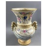 Vtg Abingdon Pottery Floral Lovebird Urn Vase