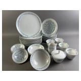 Franciscan White Stoneware "Blue Fancy" Assortment