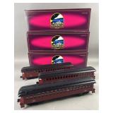 M.T.H Electric Trains 3 Woodsided Passenger Cars
