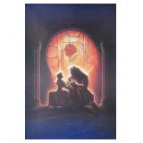 Disney Beauty & The Beast Lithograph Rose Window