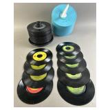 Vintage 45 Vinyl Records & Disk Go Case