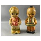 Antq Carnival Chalkware Piggy Bank & Sculpture