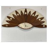 Atomic MCM Wall Clock, Sunburst/Fan Design
