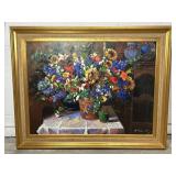 Original Oil Painting, W. Honner "Sunny Bouquets"