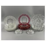 Vintage Rainbow Art Glass Flash Plates & More