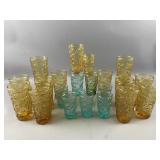 Vtg Anchor Hocking Milano Crinkle Tumblers