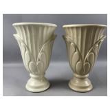 Vintage Haeger Pottery Petal Pedestal Vases