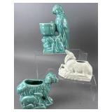 McCoy Flora Planters Deer, Parrot & Sheep