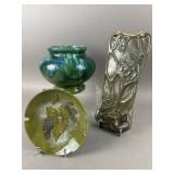 MCM S. Brastoff Ashtray, Art Nouveau Wall Pocket