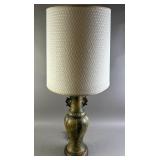 MCM Ceramic Faux Patina Color Table Lamp