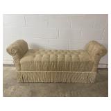 Vintage Tufted Upholstered Bench