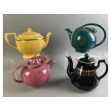 Four Gorgeous Vintage Hall Teapots