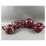 Vintage Maroon Hall Windshield Teapots & More