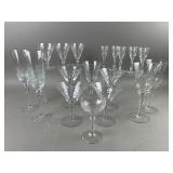 Etched Glassware Selection, Champagne & More