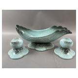 Hull Pottery Speckle Glazed Centerpiece Bowl, More