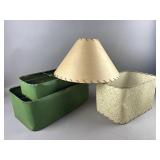 MCM Parchment Paper & Fiberglass Lamp Shades