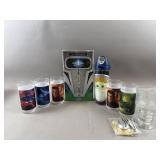 Vintage Glass Star Trek Cups, DVD Set & More
