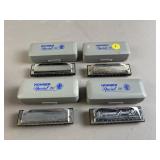 Four Hohner Special 20 German Made Harmonicas