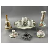 Fitz Floyd Porcelain Coffee Set/Tray & More