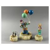 Vtg Hand-painted Ron Lee Clown Figurines
