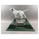 19th C. Cast Iron Boot Scraper with English Setter