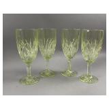 Vtg Glass Goblets Brookside by Waterford Crystal