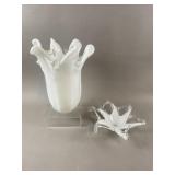 White Crystal Murano & Hand Blown Art Glass
