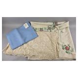 Table Cloths, Lace, Linen, and Embroidered