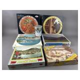 Vintage 7 Puzzles Zodiac, Harbor, Winter & More